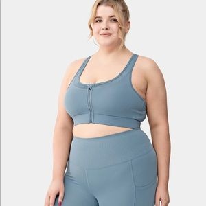 Front Zipper Racerback Sports Bra NWOT